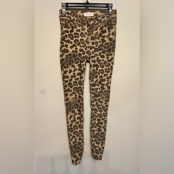 Vintage Pants - Vintage Y2K Era “Red Bottoms” Leopard Print Skinny Pants Size 3/26